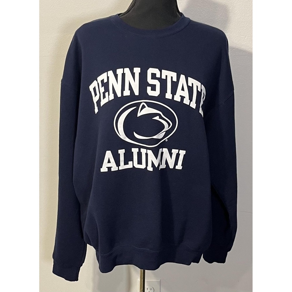 Penn State Nittany Lions Sweatshirt Mens Large Blue NCAA Football Jerzees Alumni